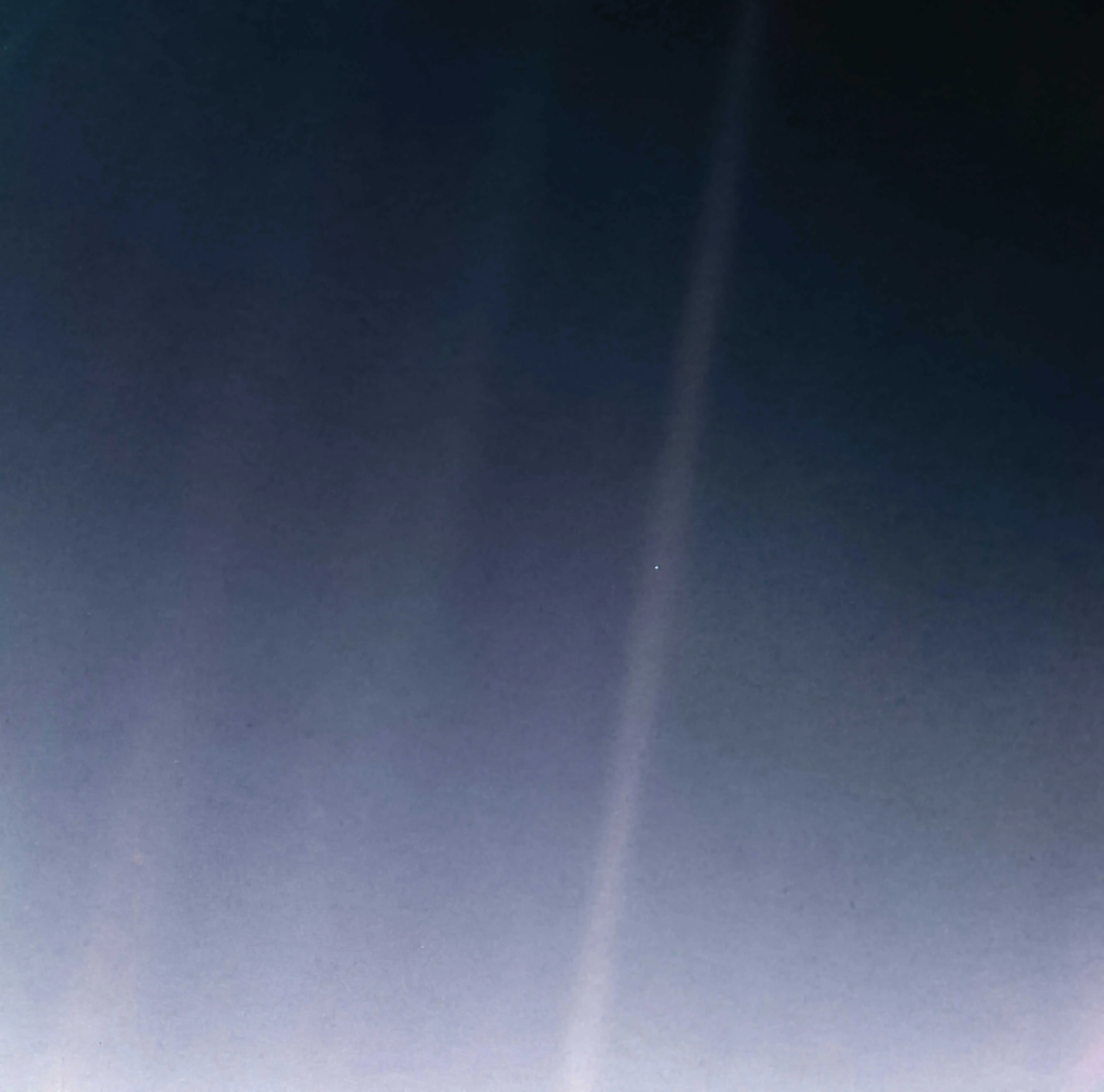 Pale Blue Dot, photograph of Earth seen from Voyager 1